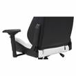 Furniture of America Valay 2-Piece Metal Gaming Desk and White Gaming Chair Set