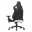 Furniture of America Valay 2-Piece Metal Gaming Desk and White Gaming Chair Set
