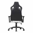 Furniture of America Valay 2-Piece Metal Gaming Desk and White Gaming Chair Set