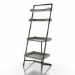 Furniture of America Karin Wood Bookshelf in Vintage Gray Oak Set of 2