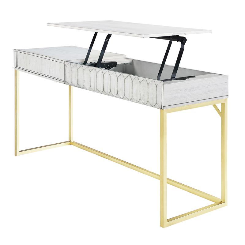 Furniture of America Giffore Contemporary Wood Lift-top Writing Desk in White