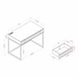 Furniture of America Giffore Wood Writing Desk with USB Port in White
