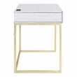 Furniture of America Giffore Wood Writing Desk with USB Port in White