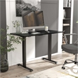 Furniture of America Tilah Metal Height Adjustable Office Desk in Black