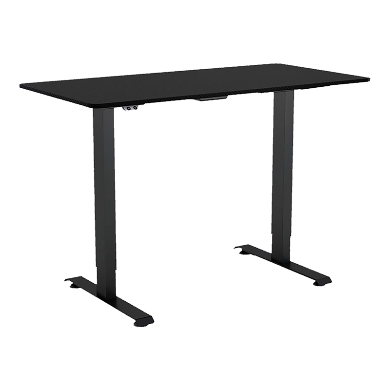 Furniture of America Tilah Metal Height Adjustable Office Desk in Black