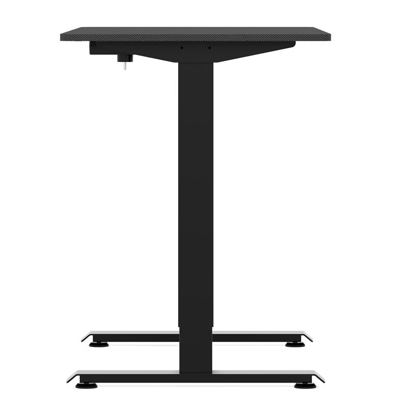 Furniture of America Tilah Metal Height Adjustable Office Desk in Black