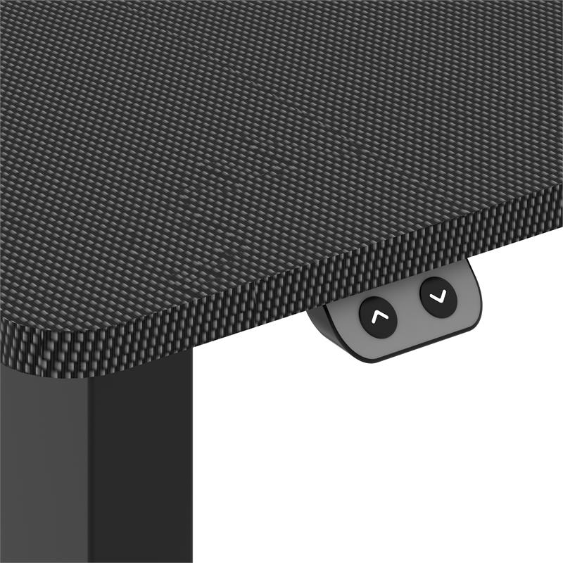 Furniture of America Tilah Metal Height Adjustable Office Desk in Black