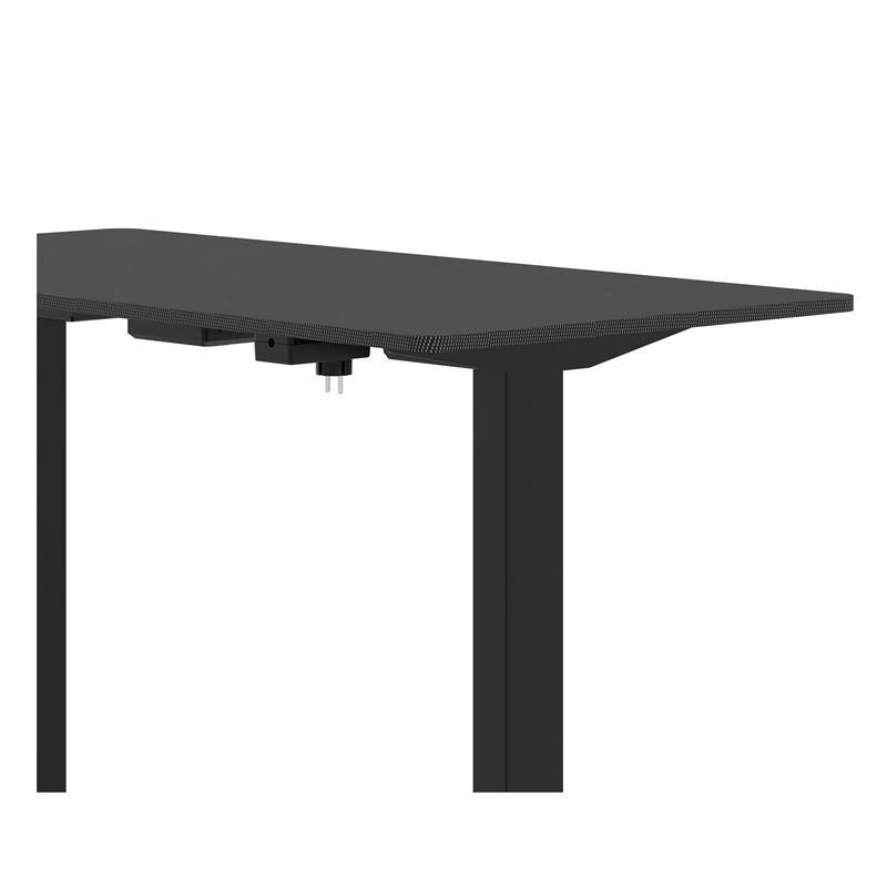 Furniture of America Tilah Metal Height Adjustable Office Desk in Black