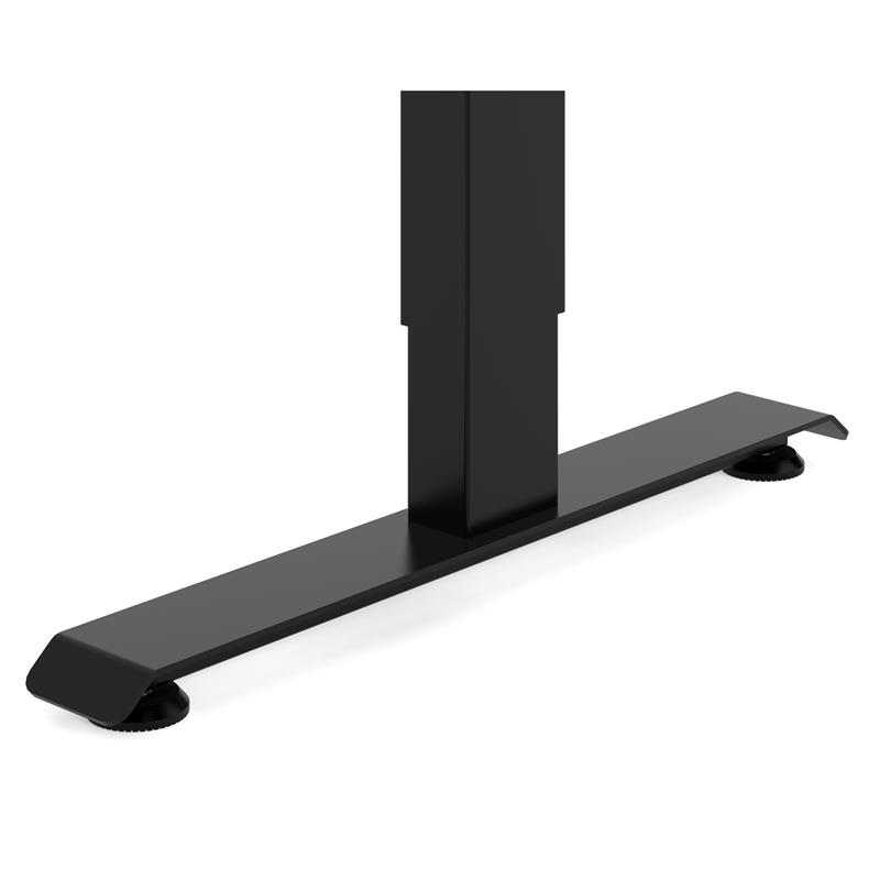 Furniture of America Tilah Metal Height Adjustable Office Desk in Black