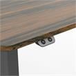 Furniture of America Tilah Metal Height Adjustable Office Desk in Dark Brown