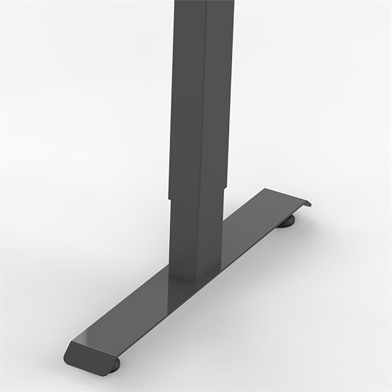 Furniture of America Tilah Metal Height Adjustable Office Desk in Dark Brown