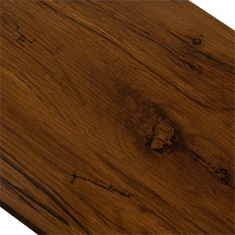 Furniture of America Tilah Metal Height Adjustable Office Desk in Dark Brown