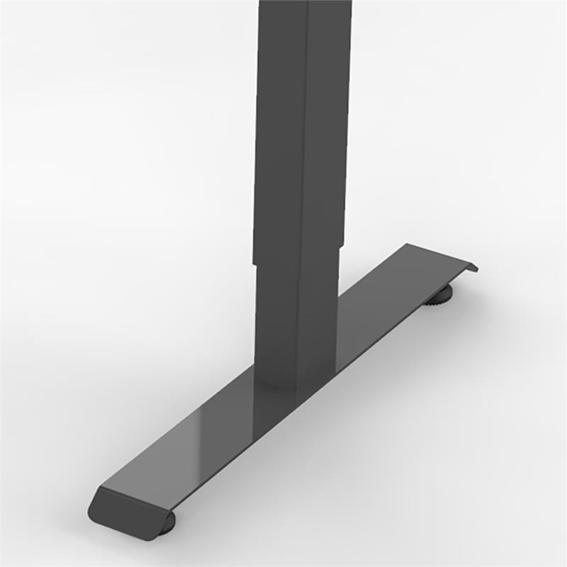 Furniture of America Tilah Metal Height Adjustable Office Desk in Light Brown