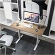 Furniture of America Tilah Metal Height Adjustable Office Desk in Natural