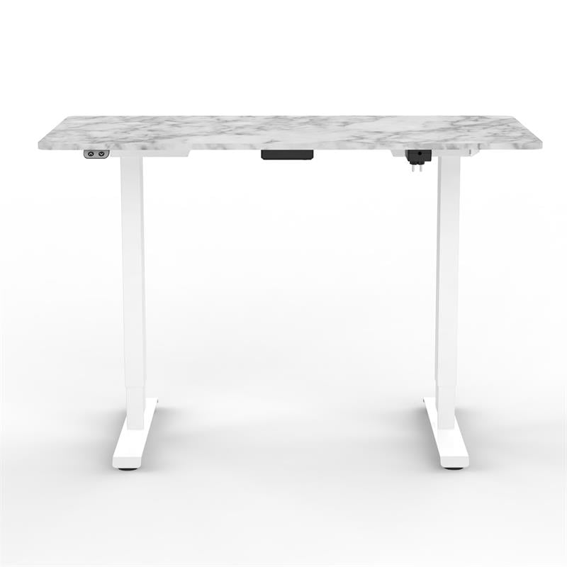 Furniture of America Tilah Metal Height Adjustable Office Desk in White