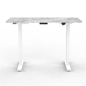 Furniture of America Tilah Metal Height Adjustable Office Desk in White