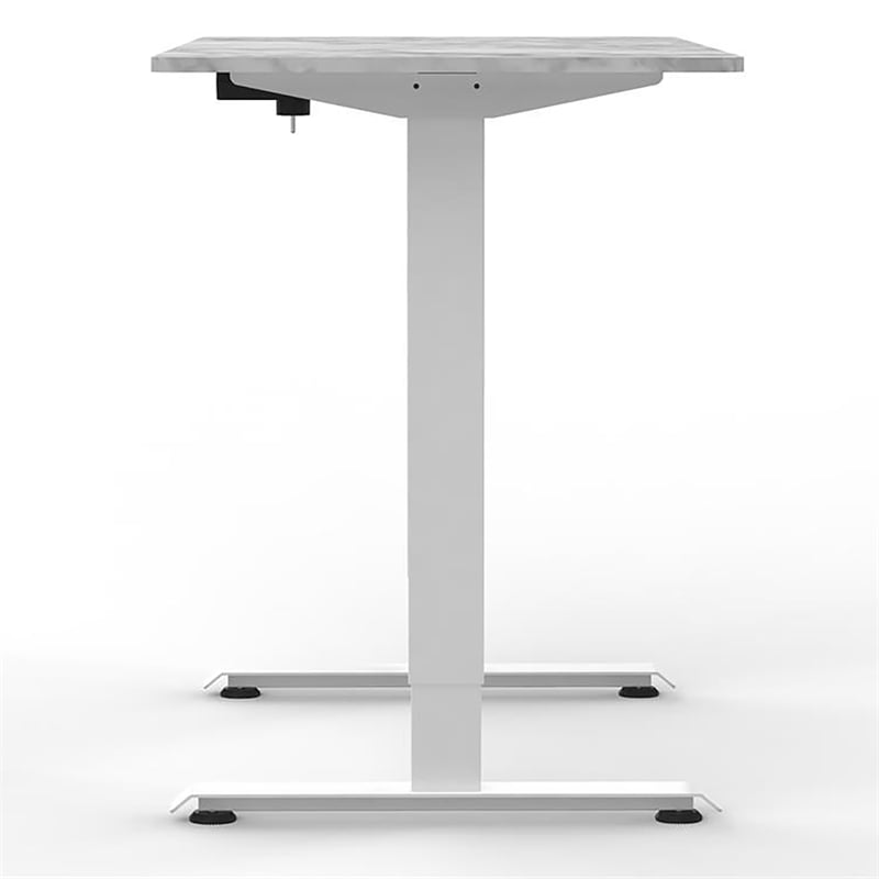 Furniture of America Tilah Metal Height Adjustable Office Desk in White