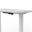 Furniture of America Tilah Metal Height Adjustable Office Desk in White