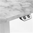 Furniture of America Tilah Metal Height Adjustable Office Desk in White