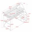 Furniture of America Pico Metal Twin Loft Bed with Workstation in Sand Black