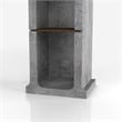 Furniture of America Hawke Farmhouse Wood 4-Shelf TV Tower in Cement Gray
