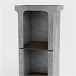 Furniture of America Hawke Farmhouse Wood 4-Shelf TV Tower in Cement Gray