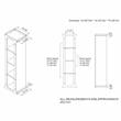 Furniture of America Hawke Farmhouse Wood 4-Shelf TV Tower in Cement Gray