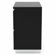 FOA Ryant Contemporary 2-Piece Black Wood Bedroom Set - Queen + Nightstand
