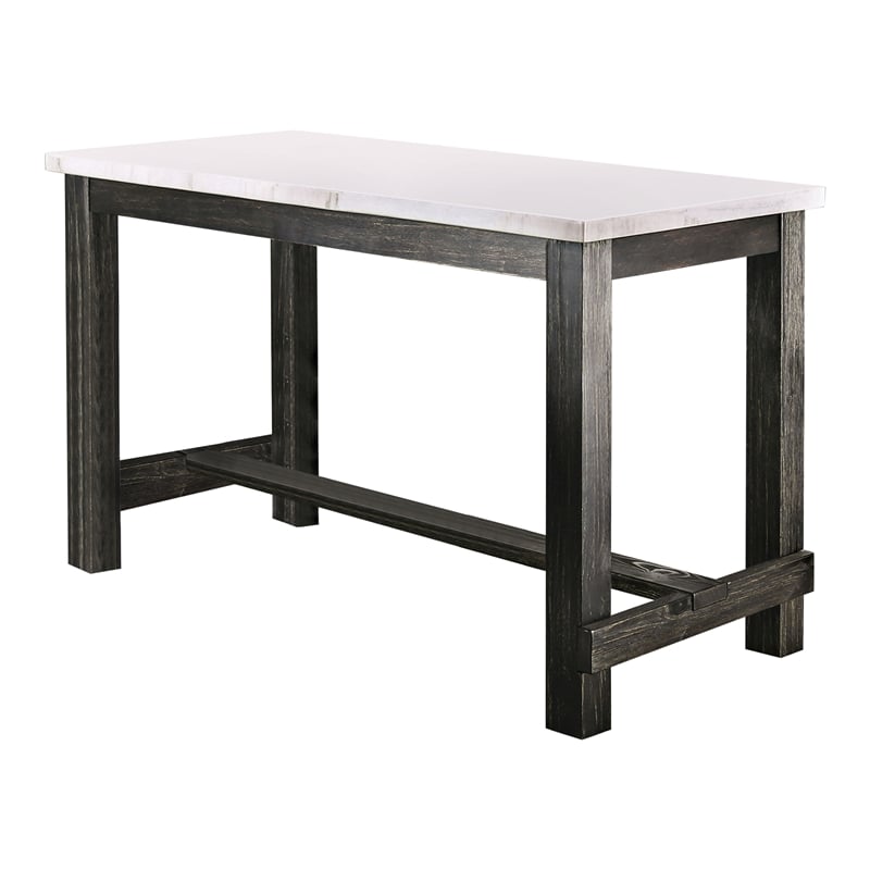 Furniture of America Iceland Wood 4-Piece Counter Height Table Set in Light Gray
