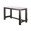 Furniture of America Iceland Wood 5-Piece Counter Height Table Set in Light Gray