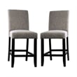 Furniture of America Iceland Wood 5-Piece Counter Height Table Set in Light Gray