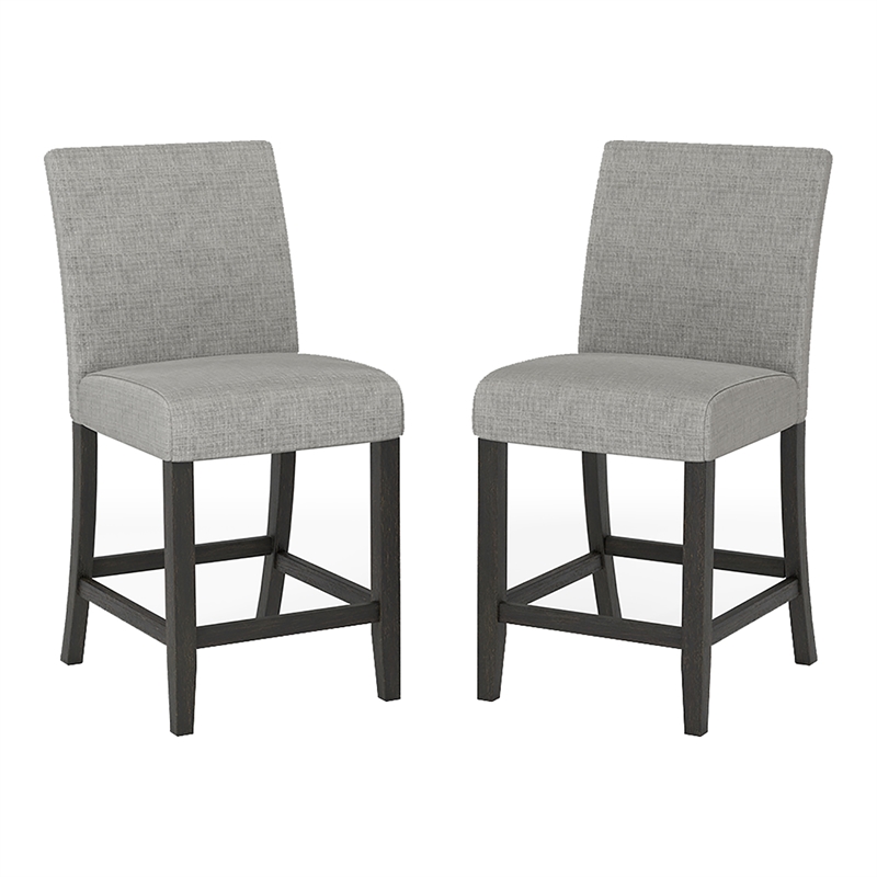 Furniture of America Iceland Wood 5-Piece Counter Height Table Set in Light Gray