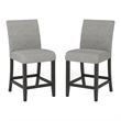 Furniture of America Iceland Wood 5-Piece Counter Height Table Set in Light Gray