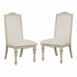 Furniture of America Clyde Wood 5-Piece Round Dining Table Set in Antique White