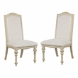 Furniture of America Clyde Wood 7-Piece Round Dining Table Set in Antique White