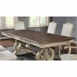 Furniture of America Clyde Wood 7-Piece Dining Table Set in Antique White