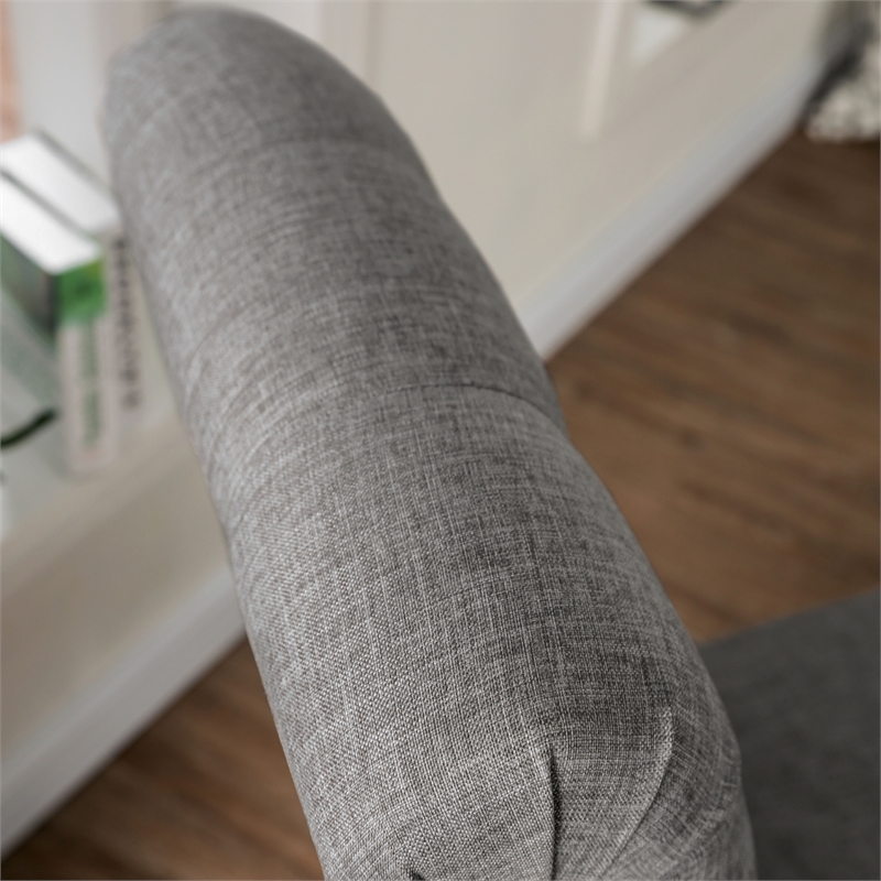 Furniture of America Rossas Wood 5-Piece Round Dining Table Set in Light Gray