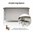 Furniture of America Ablania Wood 5-Piece Counter Dining Table Set in Off White