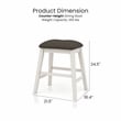 Furniture of America Ablania Wood 5-Piece Counter Dining Table Set in Off White