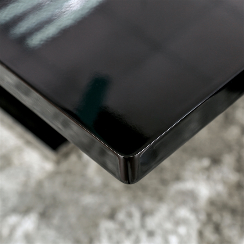 Furniture of America Verdell Metal 5-Piece Dining Table Set in Black