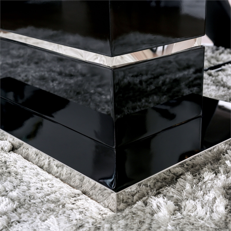 Furniture of America Verdell Metal 5-Piece Dining Table Set in Black