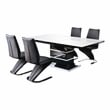 Furniture of America Verdell Metal 5-Piece Dining Table Set in Black