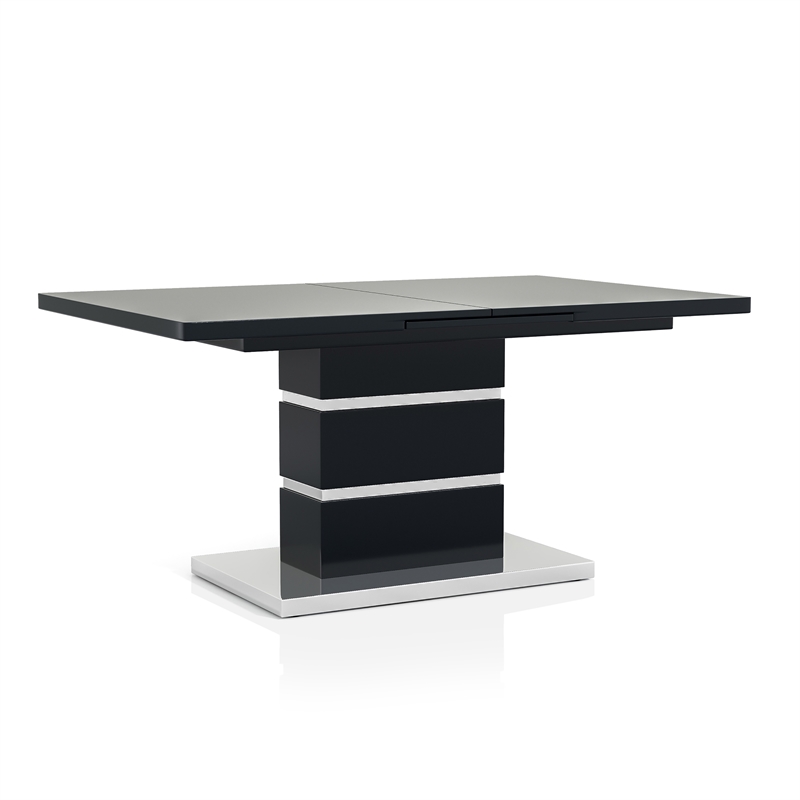 Furniture of America Verdell Metal 5-Piece Dining Table Set in Black