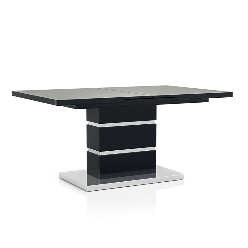 Furniture of America Verdell Metal 7-Piece Dining Table Set in Black