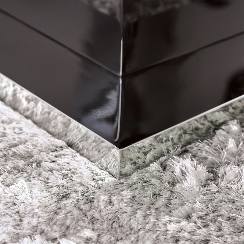 Furniture of America Verdell Metal 7-Piece Dining Table Set in Black