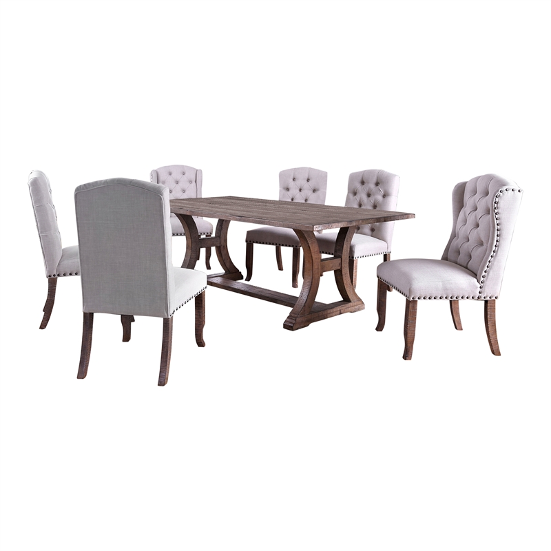 Furniture of America Liston Wood 7-Piece 77
