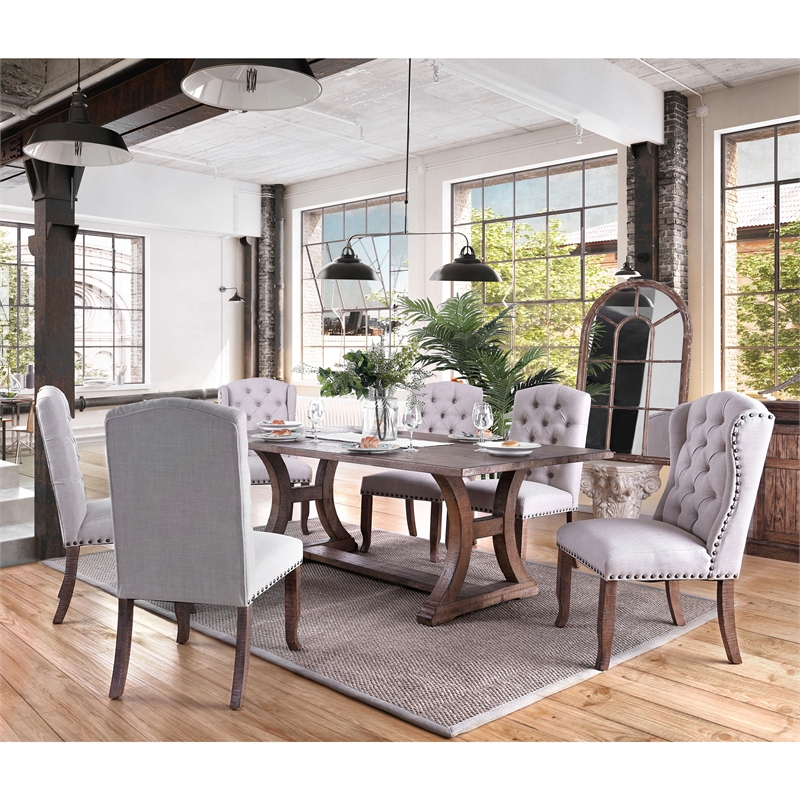 Furniture of America Liston Wood 7-Piece 77
