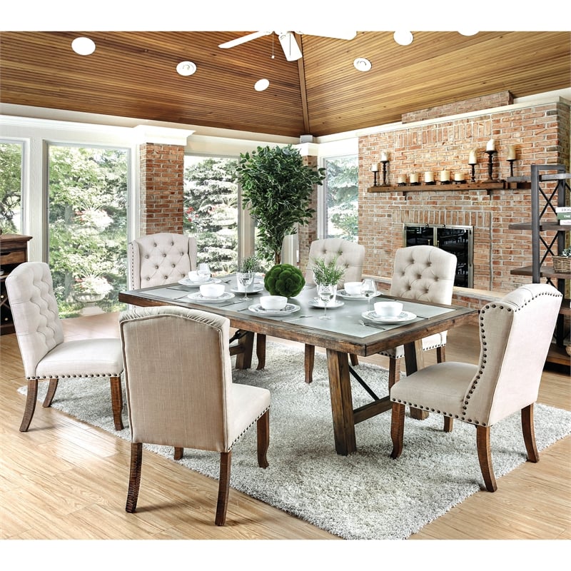 Furniture of America Liston Wood 7-Piece 96