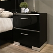 FOA Ryant Contemporary 3-Piece Black Wood Bedroom Set - King + 2 Nightstands