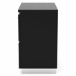 FOA Ryant Contemporary 2-Piece Black Wood Bedroom Set - King + Nightstand